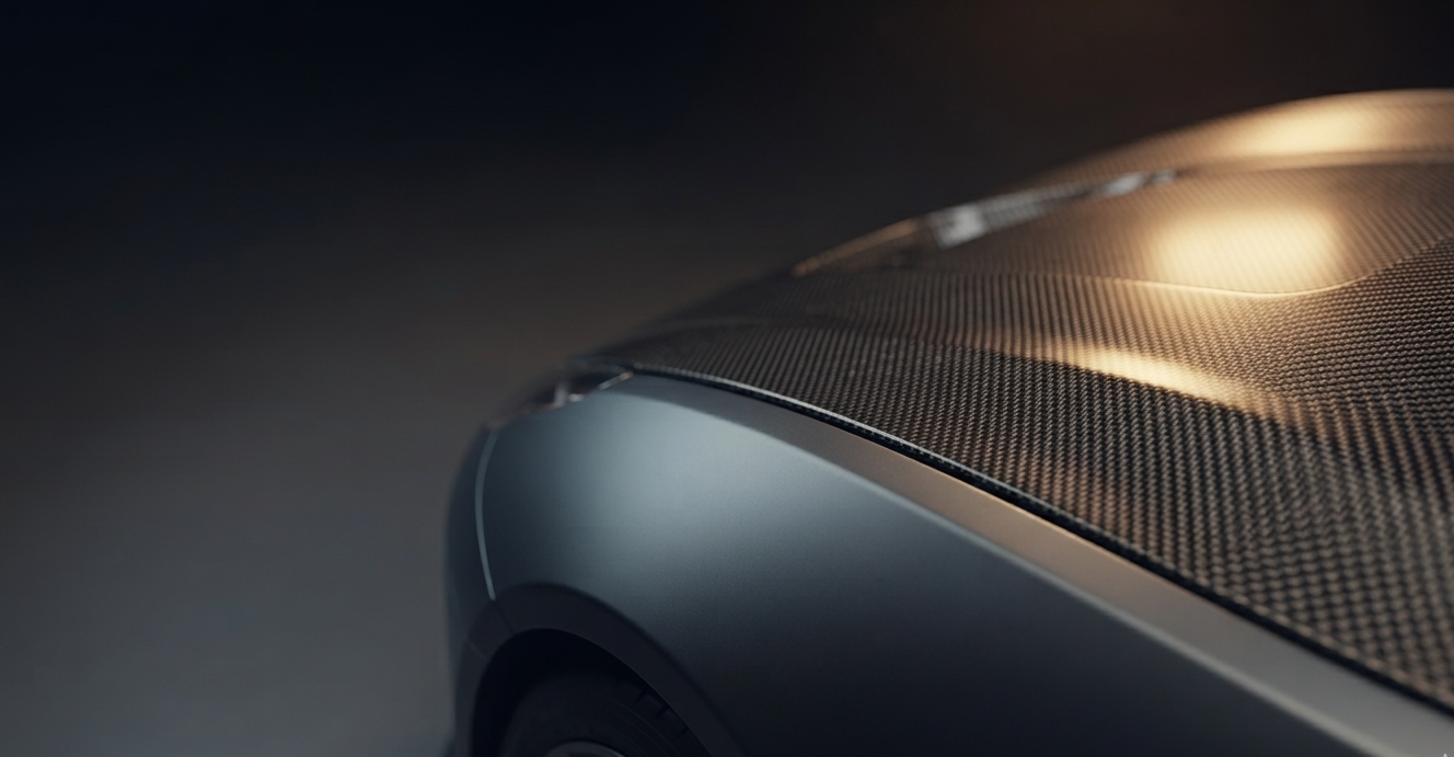 Exposed carbon bodywork detail