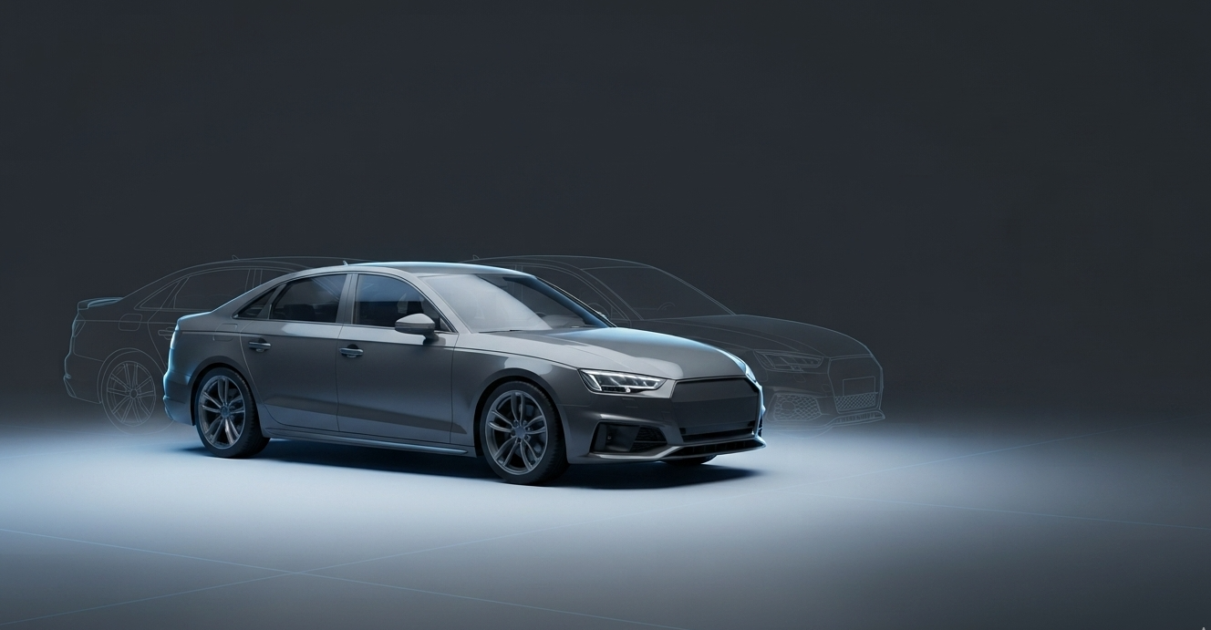 Multi-trim production line-up render
